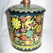 Vintage Metal Tin Made in England Floral By Gatormom13