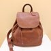Vintage Coach Tan Color Pebble Leather Backpack // Made in Italy
