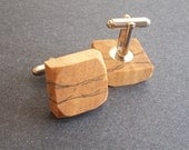 Wooden Cuff Links, Spalted Tamarind Wood