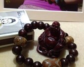 Rosewood and Agate Wrist Mala