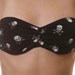 Black with White Skulls Bandeau Bra.
