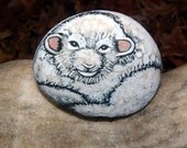 Lamb painted rock