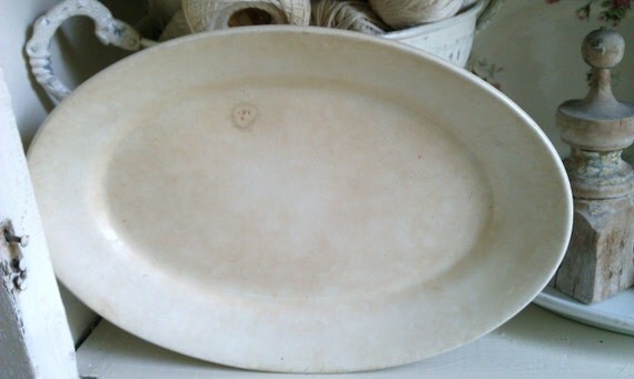 Amazing Prairie Style Ironstone Platter