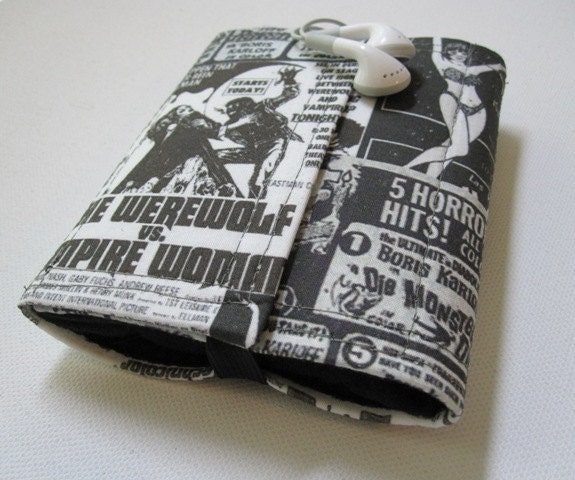 Nerd Herder gadget wallet in House of Horrors for iPhone, Android, iPhone, MP3, digital camera, smartphone, guitar picks