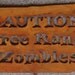Caution, Free Range Zombies Metal Garden or Yard Sign