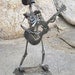 Cowboy Zombie Skeleton Guitarist Steel Sculpture