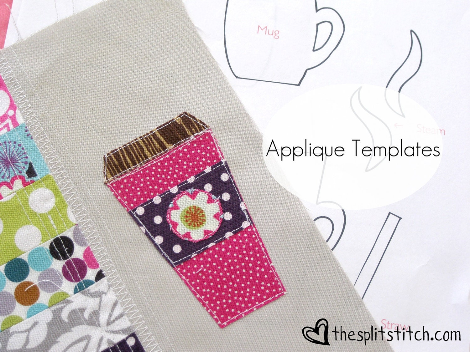 Tea Time Mug Rug - Sewing Tutorial & Patterns in PDF format eBook