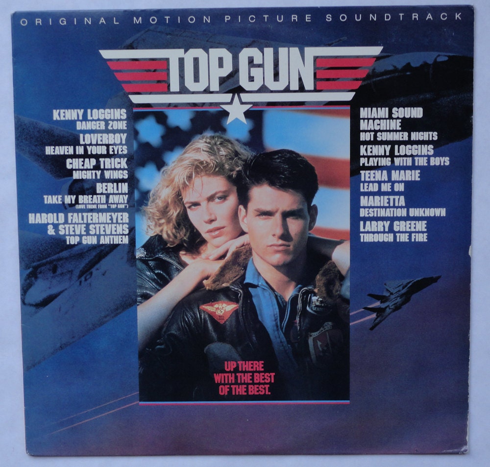 Top Gun Vinyl Soundtrack (1986) Kenny Loggins, Miami Sound Machine, Harold Faltermeyer - Very Good Condition