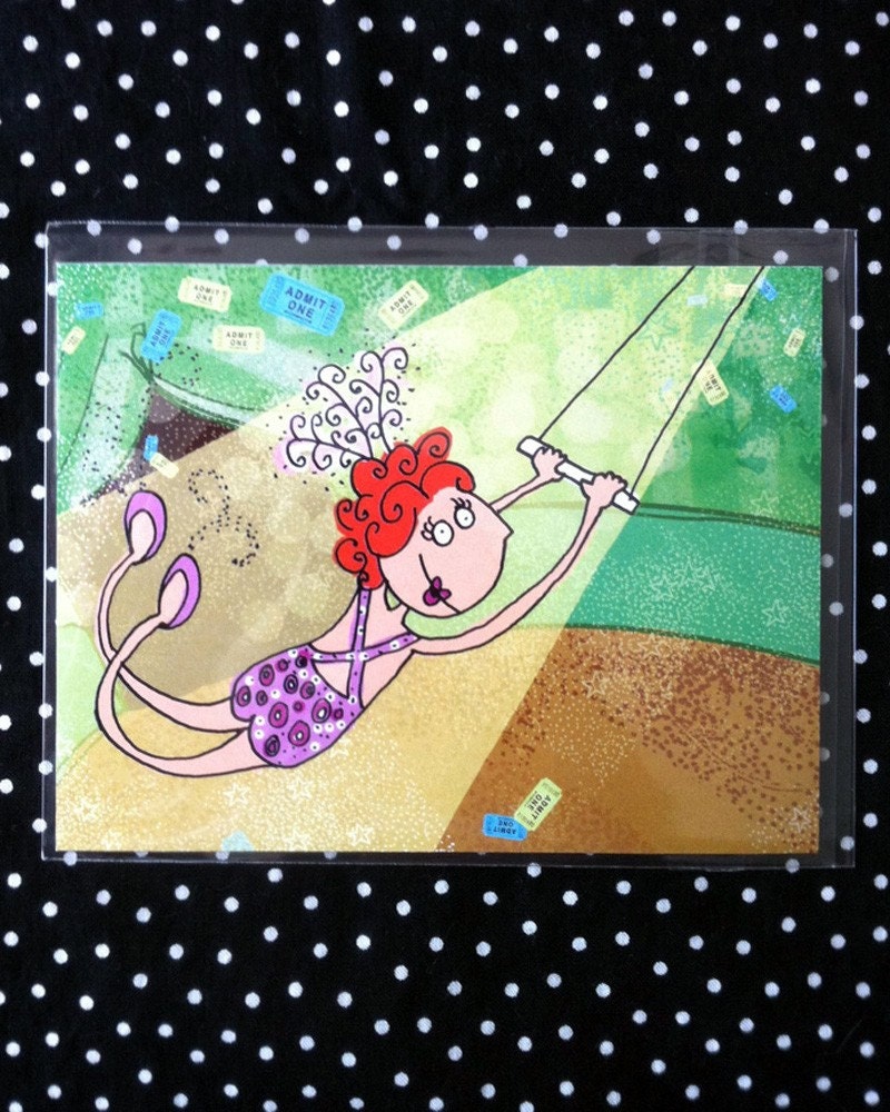 Flying Trapeze Mini Print