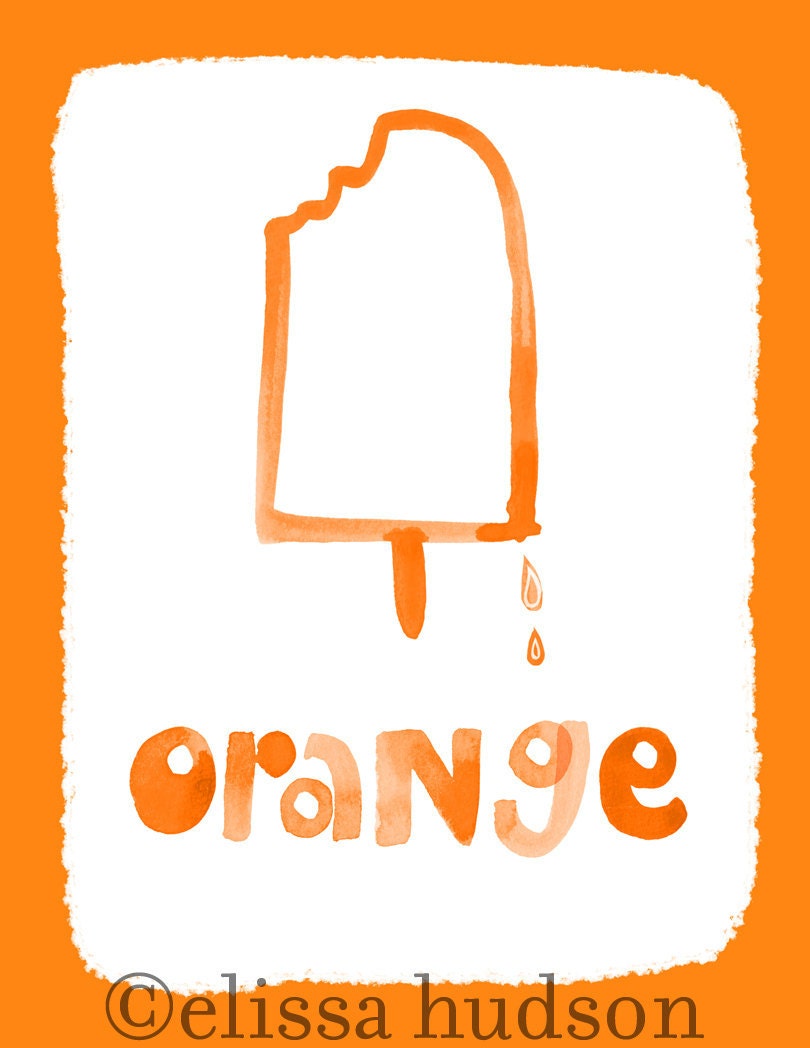 Wall Art Print Color Series- Orange