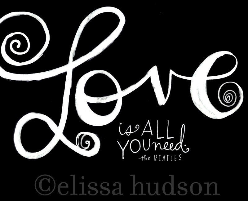 i love you wall art print by elissahudson on Etsy