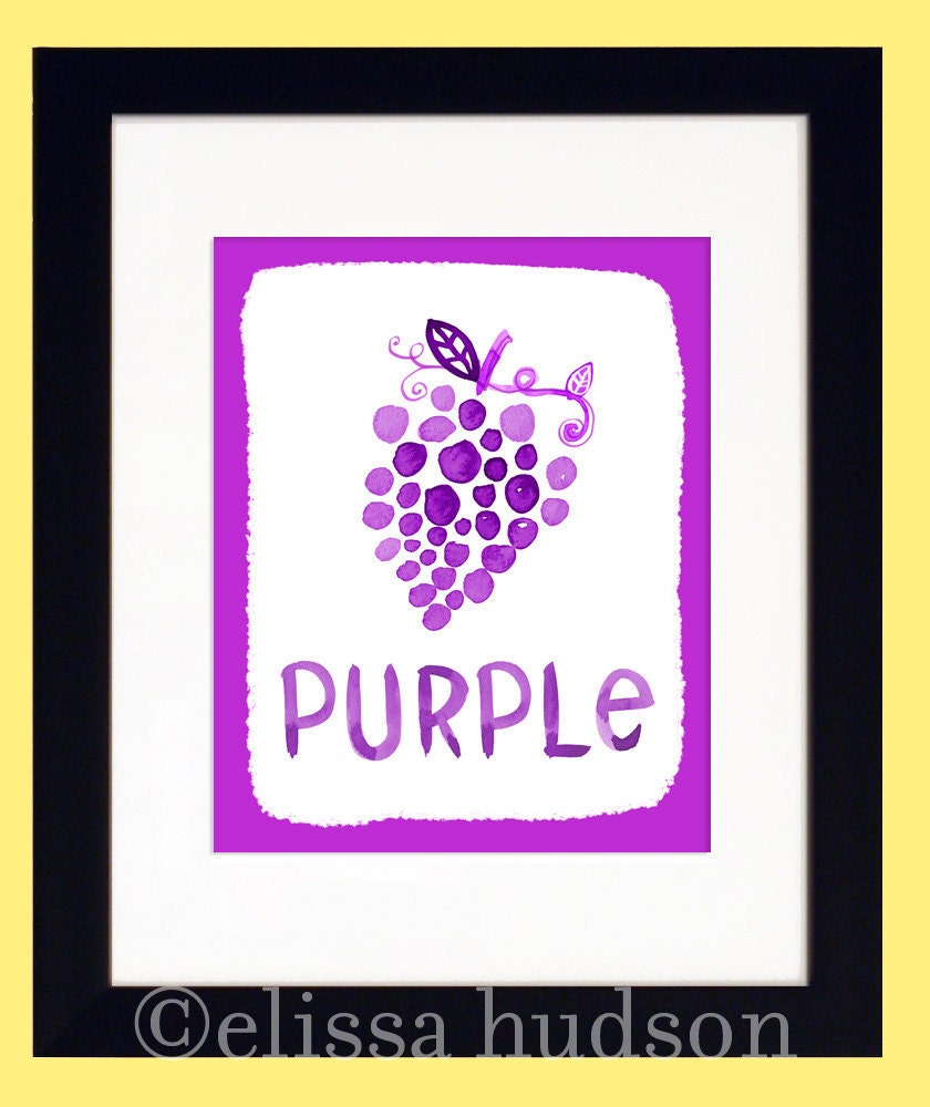 Wall Art Print Color Series- Purple