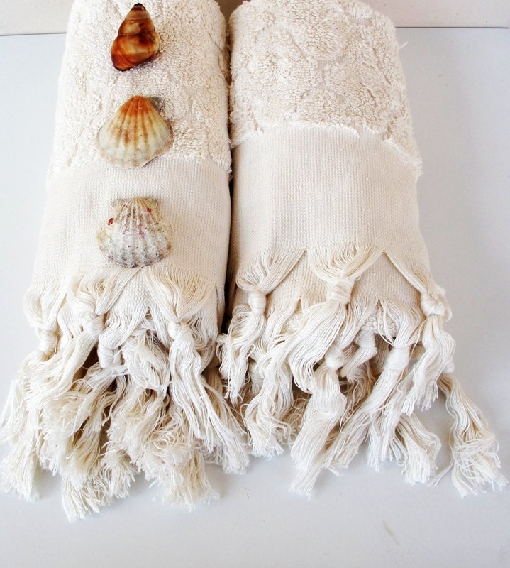 Turkish COTTON Soft Naturel Set of 2 ORGANIC,Ecofriendly Turkish Hand Towels