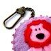 Handbag charm keychain accessory key fob zipper pull pink lion uk seller
