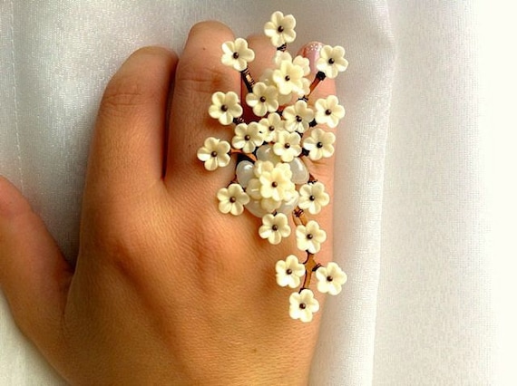 Ivory Flower Ring