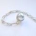 Silver Glass Pearl Necklace with Sterling Silver Wire Wrapping, Wedding Chic, Light Grey