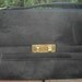 Unique 1940-50's Mid Century Vintage French or Italian Black Pony Hair Bone Leather Interior. Custom Made Handbag. Mint Condition.