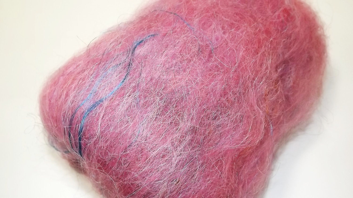 Spinning Fiber- Rescued and Recycled  Silk-ee Batts-wildrose 25% off