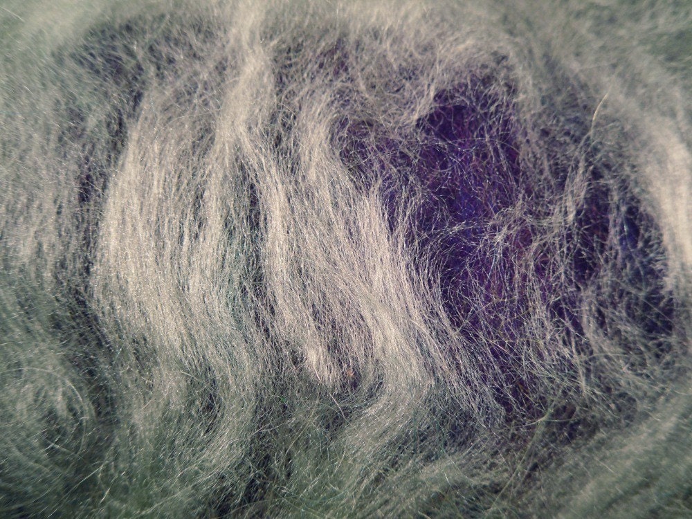 Spinning fiber batts- purples and blues