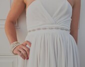 Rhinestone Bridal Sash, Wedding Sash, Beaded, Silk, Ribbon, Bella