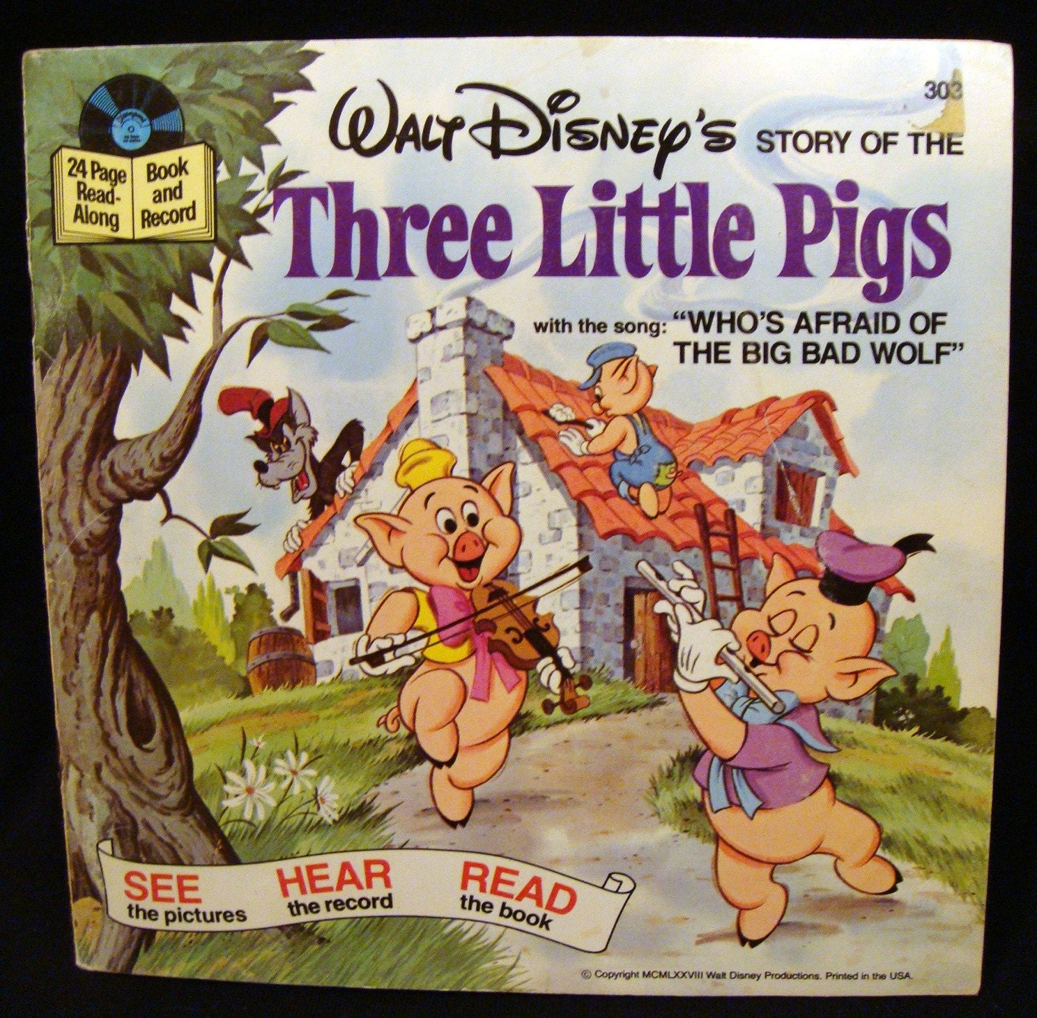 1972 Walt Disney S Three Little Pigs Childrens Book
