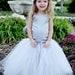 Gray Flower Girl Tutu Dress--Skirt and Top Set--Full of Glitter--Perfect for Weddings, Portraits and Pageants