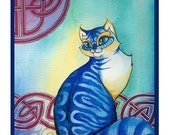 Set of three Celtic Cat Notecards