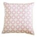 optical circles linen pillow cover pink