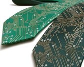 Necktie with Circuit Board print