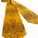 Psychedelic Eye Necktie - Chocolate Brown on Old Gold Tie