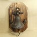 Rustic Anchor Cast Iron Bell -- lodge cabin decor -- reclaimed western cedar