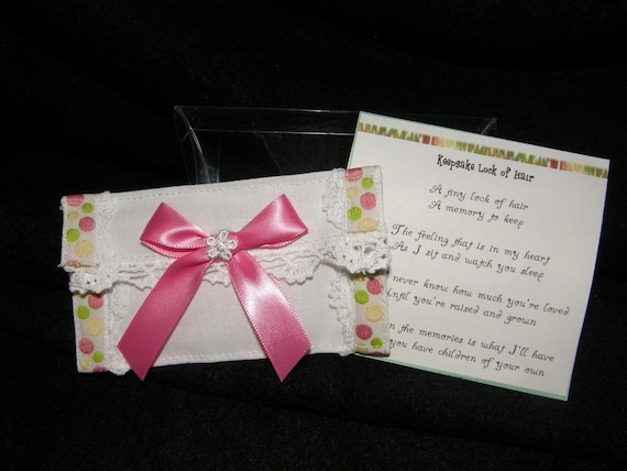 keepsake lock of baby 39 s hair handcrafted by hancocksembroidery baby girl card design