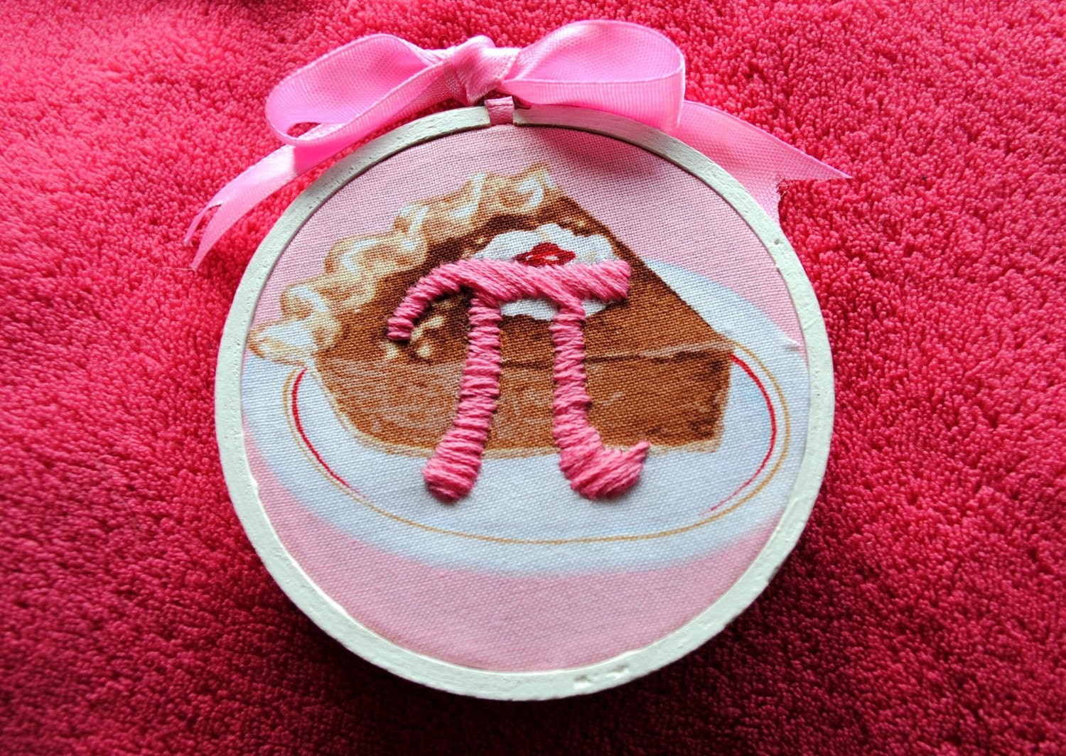 Slice of pi - hand-embroidered