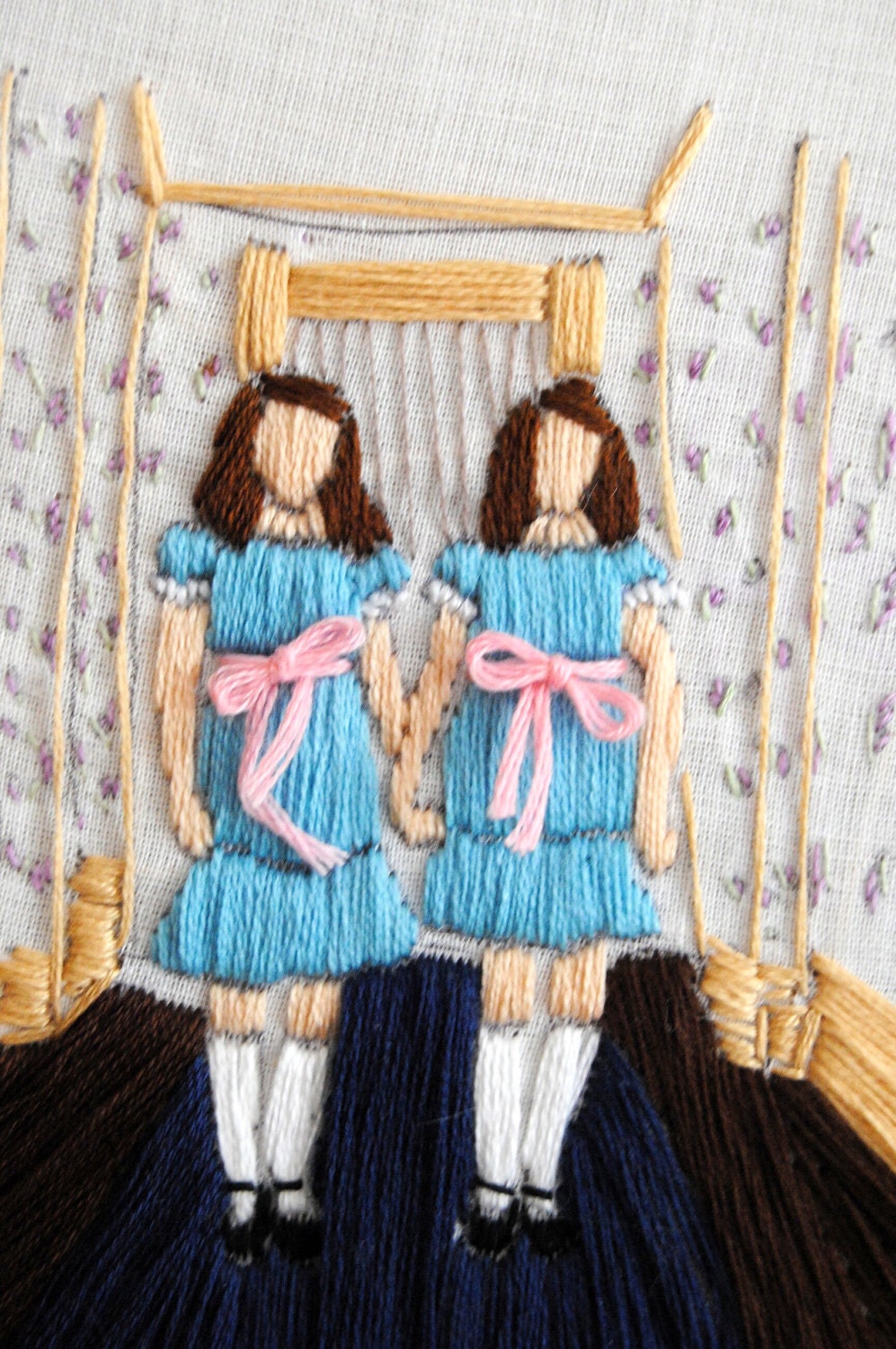 Come Play With Us For Ever and Ever and Ever - OOAK Embroidery
