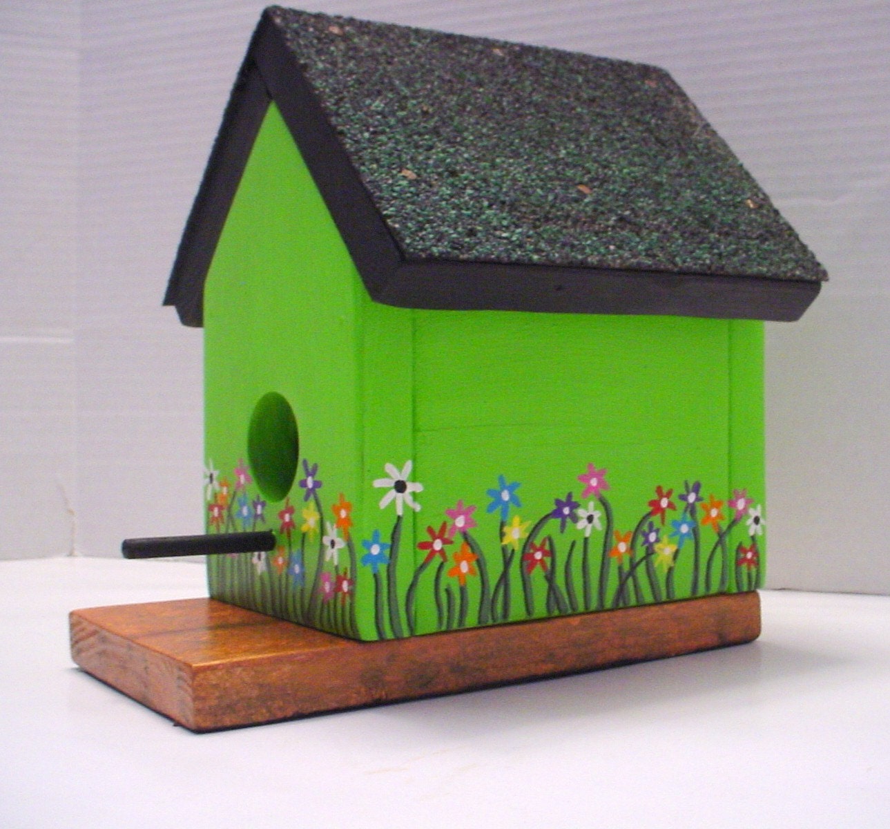 Green Spring Flower Birdhouse