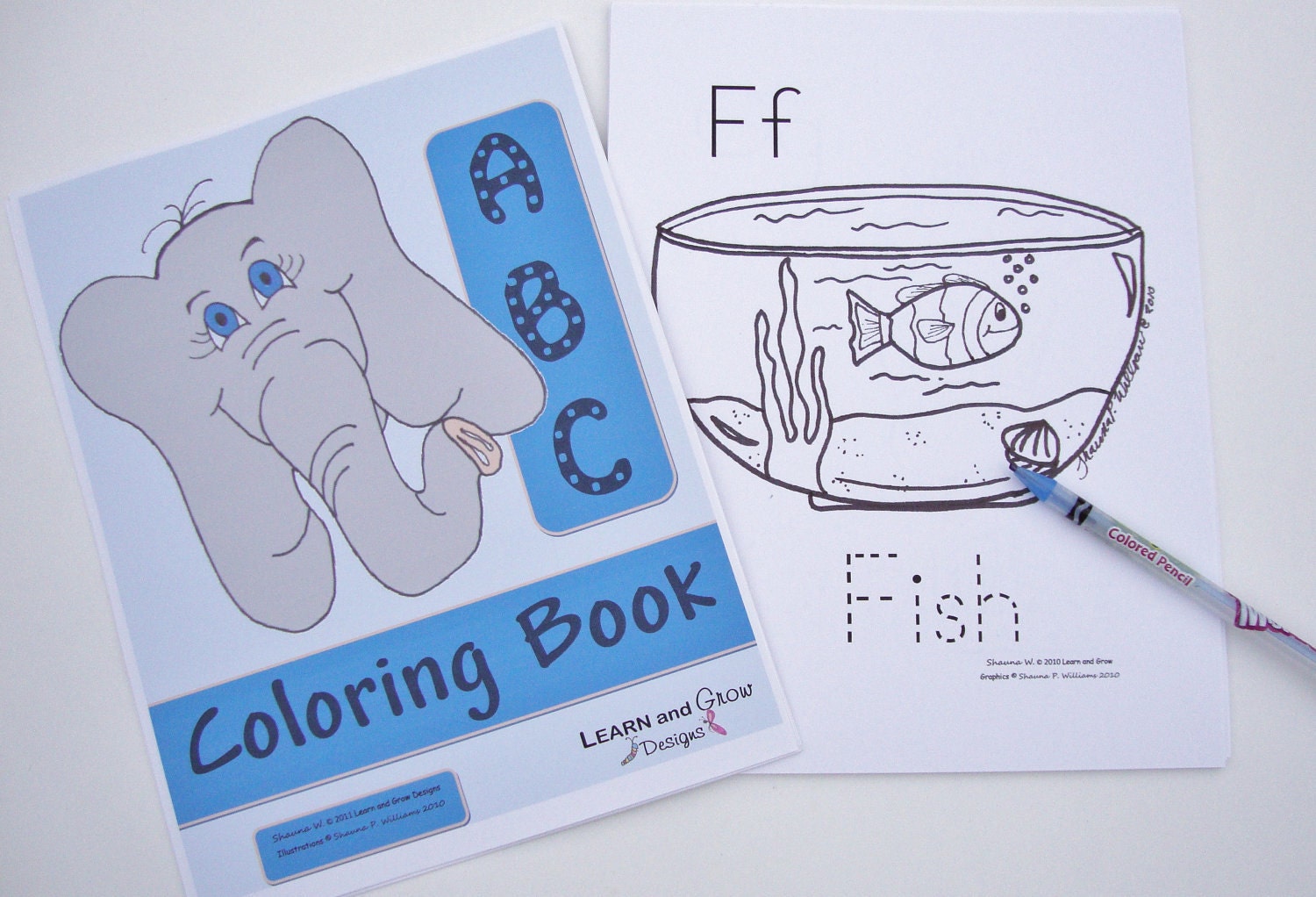 Printable Alphabet Coloring Book with Traceable Words