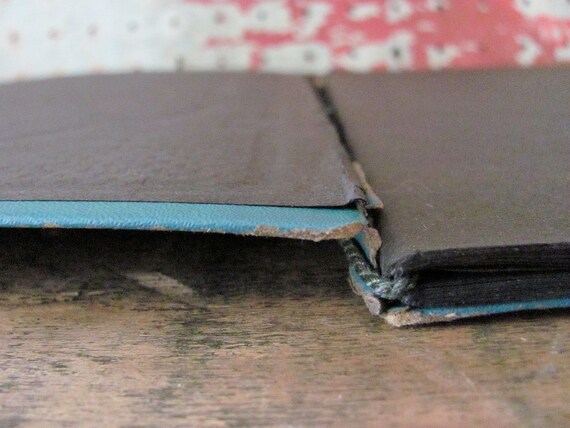 antique tall ship album or scrapbook