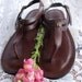 Etienne Aigner Summer of Love 8 Oxblood Thong Sandals