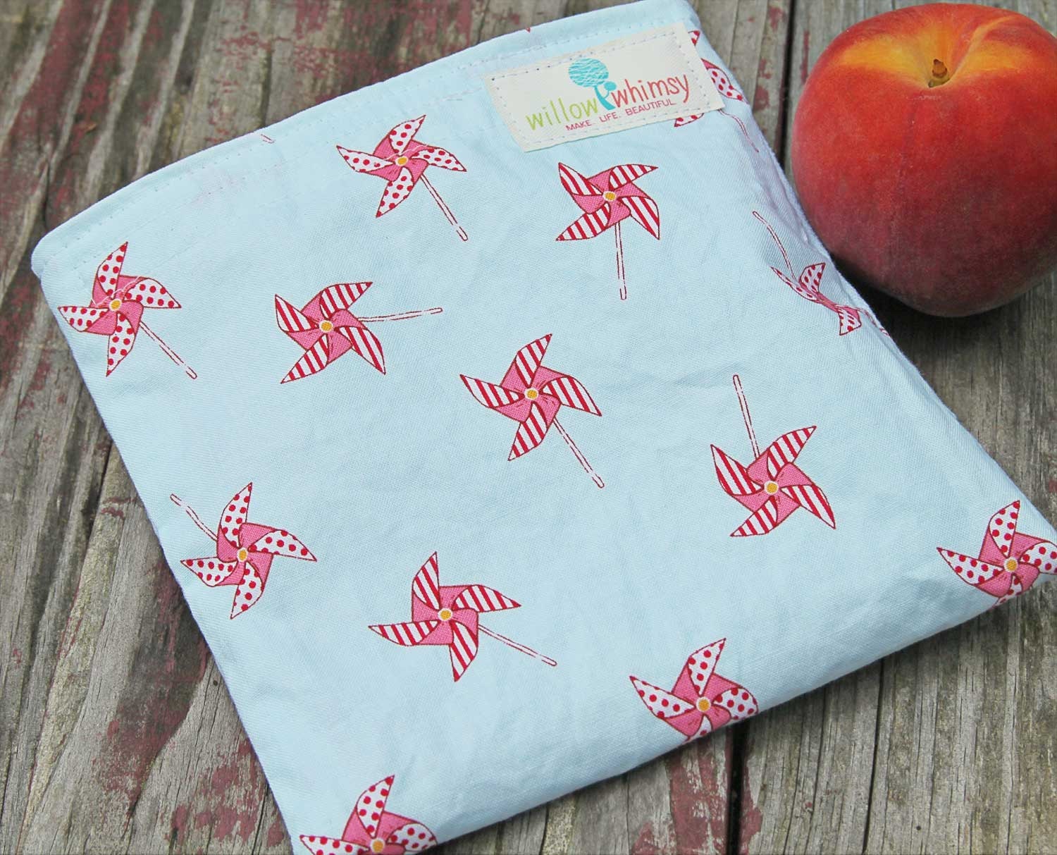 Reusable Sandwich Bag - Pinwheels Handmade by Willow Handmade