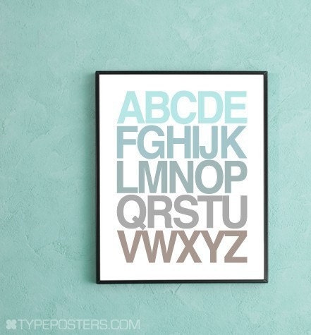 ABC - Typography Large Format Print 16x20