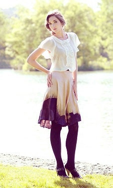 Vintage Inspired Silk Chiffon Ruffle Blouse White - Daisy