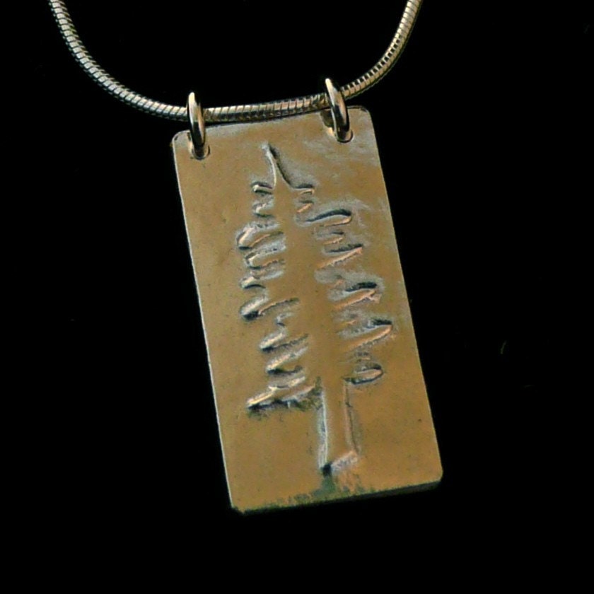 Sterling Silver Tree Necklace, 18 inch snake chain