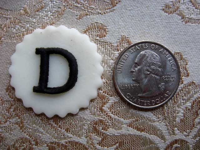 12 fondant mini monograms (EDIBLE)