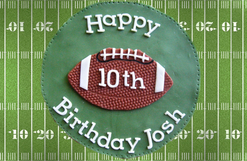 Fondant football cake topper (other sports available) Il_570xn