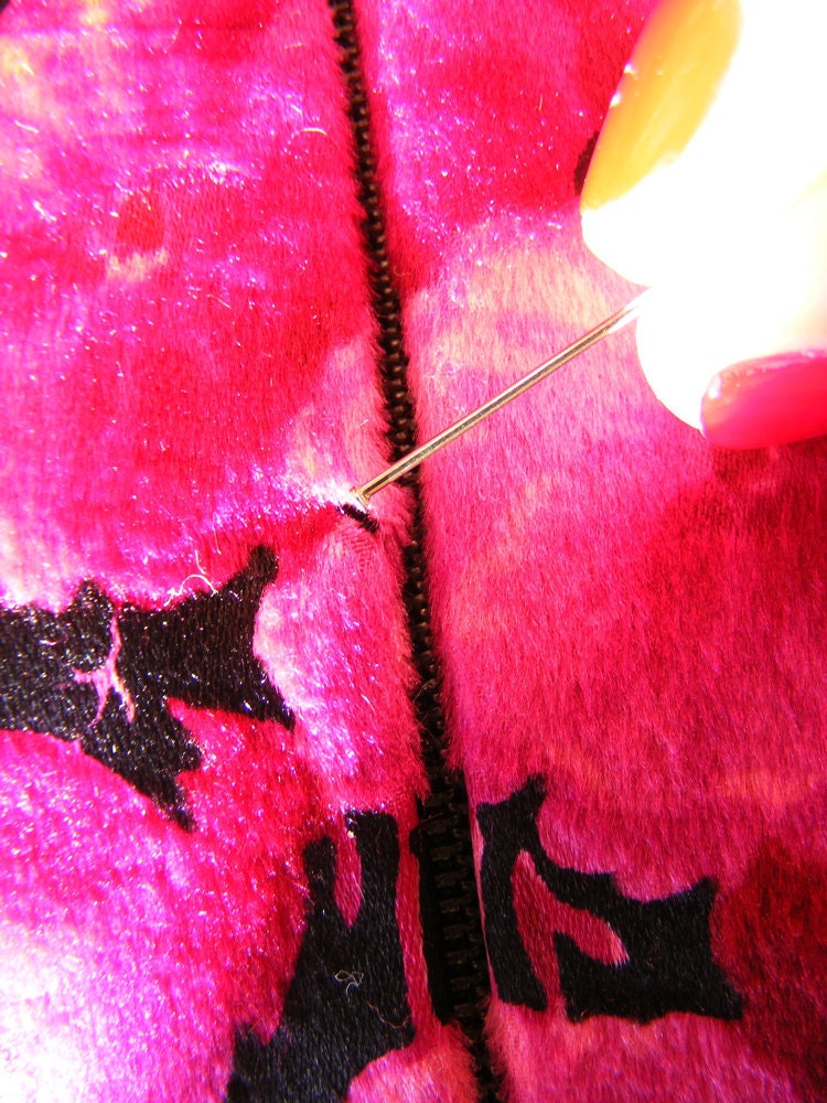 Hold for CINDY CHRISTIAN DIOR Couture 1950's vintage dress. Black Silk, Fuschia Pink Velvet Floral Print. Boned, Nipped Waist.