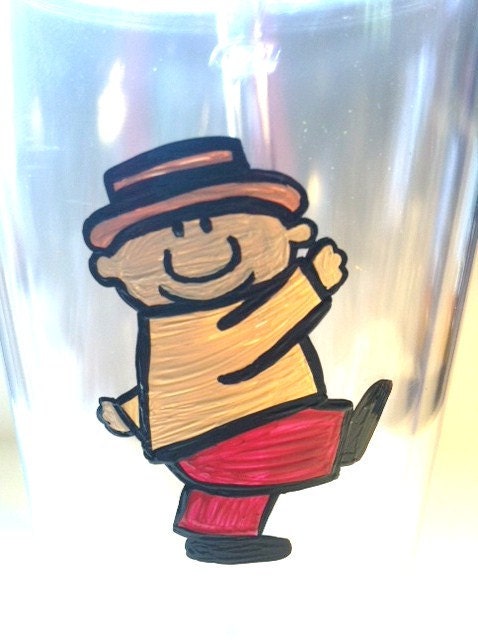 Custom Listing for snooter09 Hand Painted Reusable BPA Free Tumbler- Teeny Little Super Guy