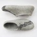 Felted slippers with Vivaldi Music Felted Largo. Custom Color and Music. Notes Violin Play. Custom made Her Womens sizes