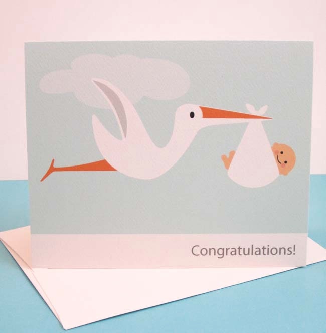 Congratulations Card - New Baby Card - Boy - Blank