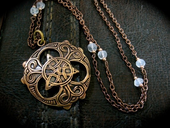 Celtic Triquetra Shield Necklace