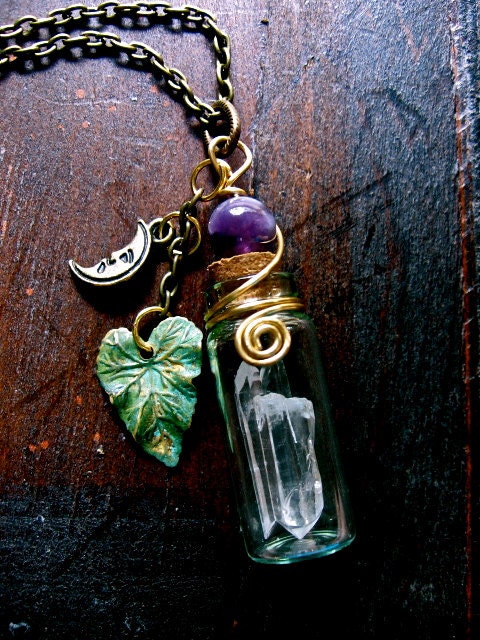 Magical Faery Stones- Triple Quartz necklace